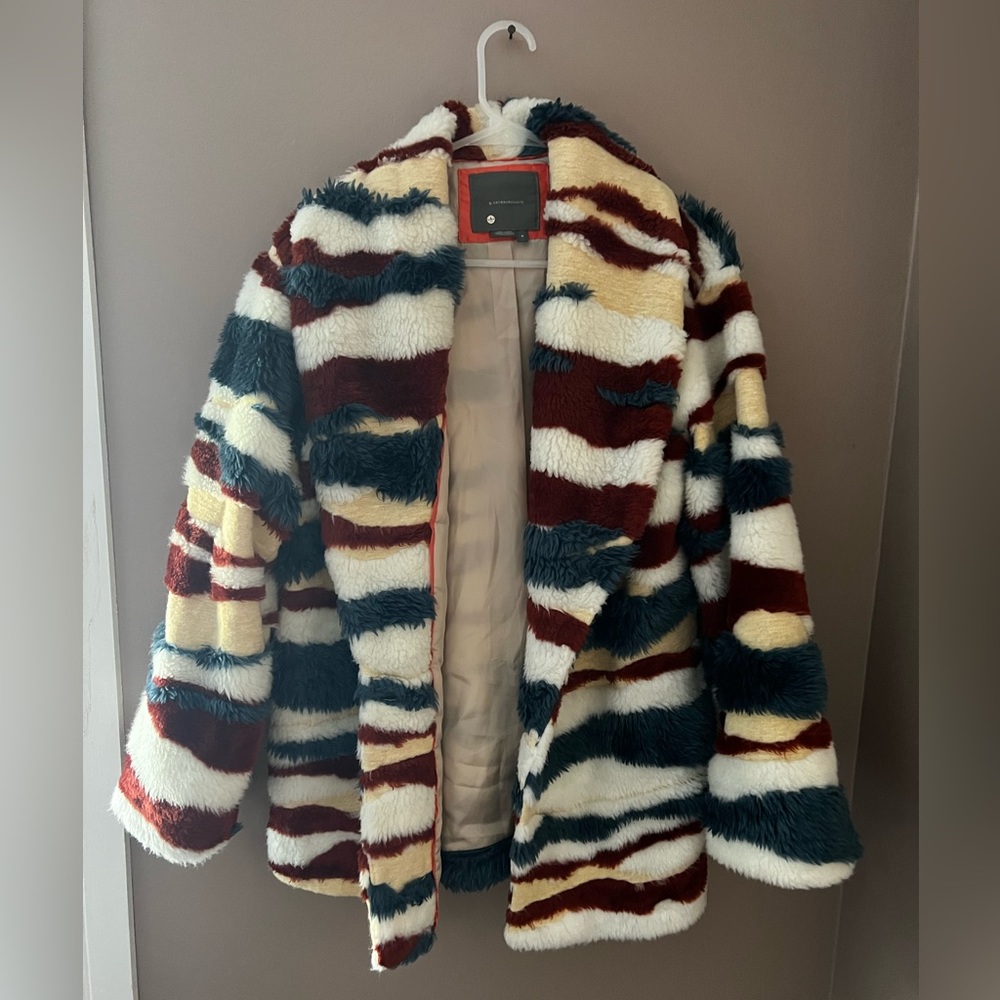 Anthropologie faux fur coat